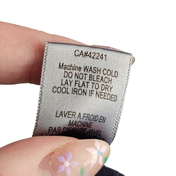 Young Fabulous & Broke Navy Blue Cropped Linen Tank Sz M - Picture 6 of 7